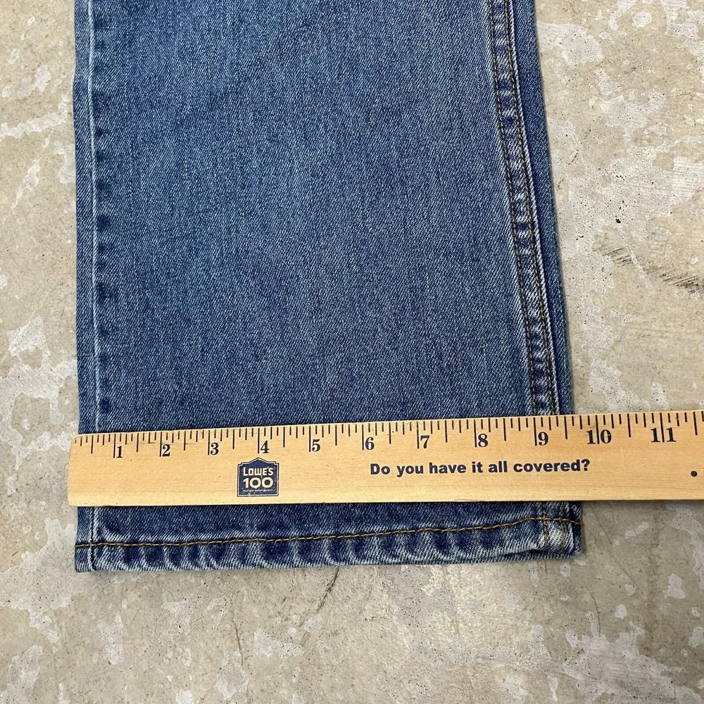 Levis Jeans Mens 38x32 Blue Pants 505 Straight Mid Rise‎ Denim Cotton Workwear